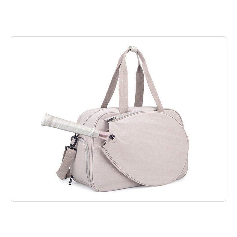CourtRoo all-rounder racket tote — cream, fits tennis and badminton rackets