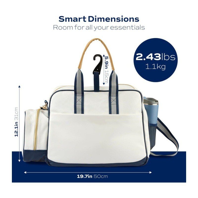 Pickleball duffel — size and weight diagram, 50 cm, 1.1 kg